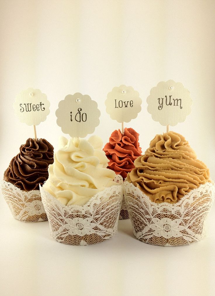 Wedding Shower Cupcake Toppers Wedding Shower Cupcake Toppers