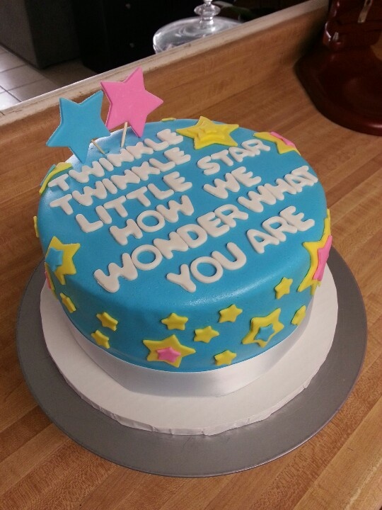 Baby Gender Reveal Cake Baby Gender Reveal Cake