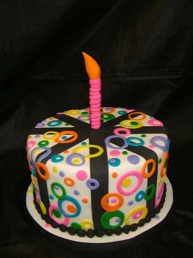 Birthday Cake with Fondant Birthday Cake with Fondant