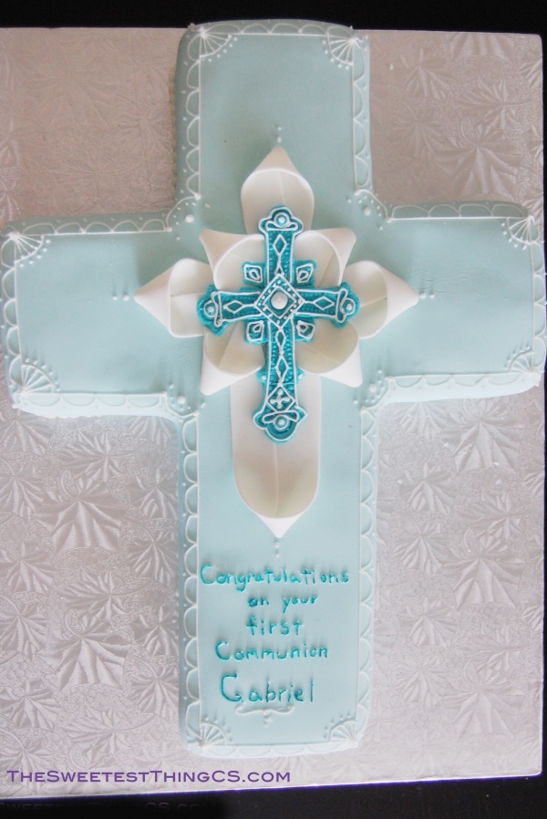 Boy First Communion Cross Cake Boy First Communion Cross Cake