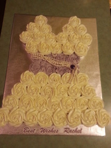Bridal Shower Wedding Dress Cupcake Cake Bridal Shower Wedding Dress Cupcake Cake