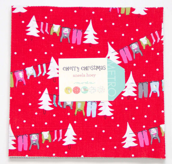 Cherry Christmas Fabric Layer Cake Cherry Christmas Fabric Layer Cake