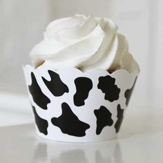 Cow Print Cupcakes