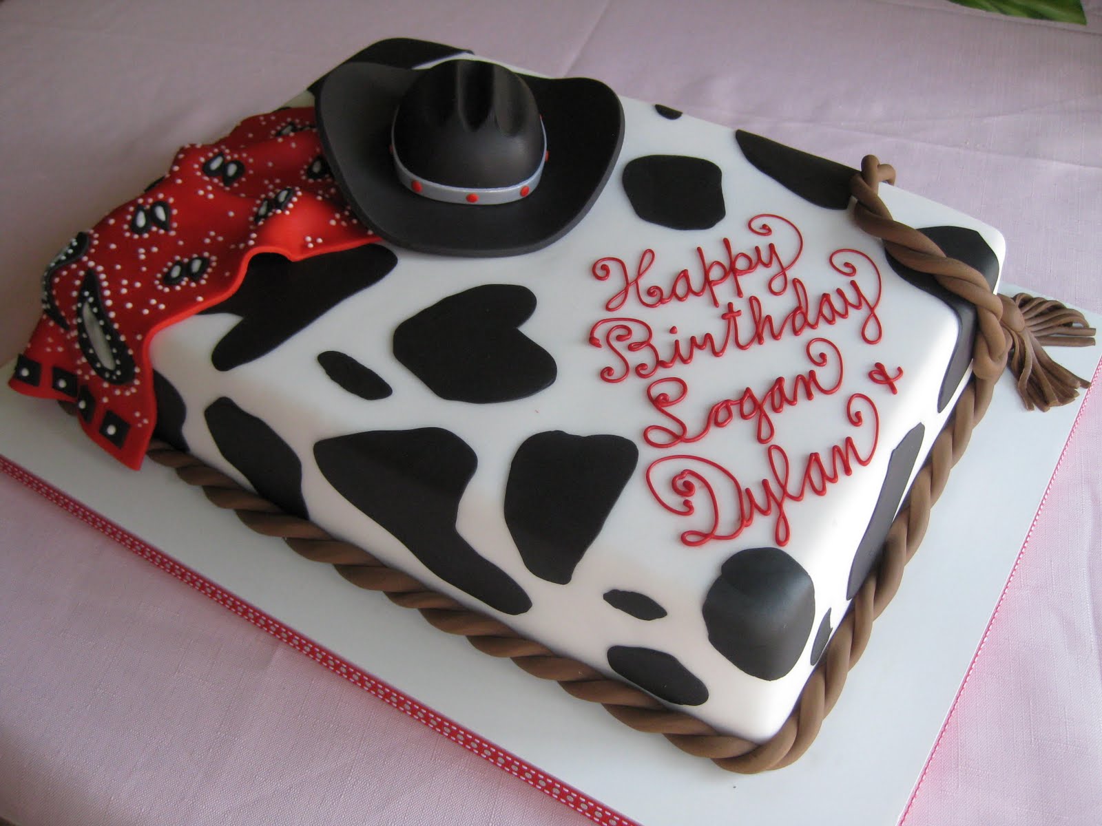 Cowboy Themed Birthday Cake