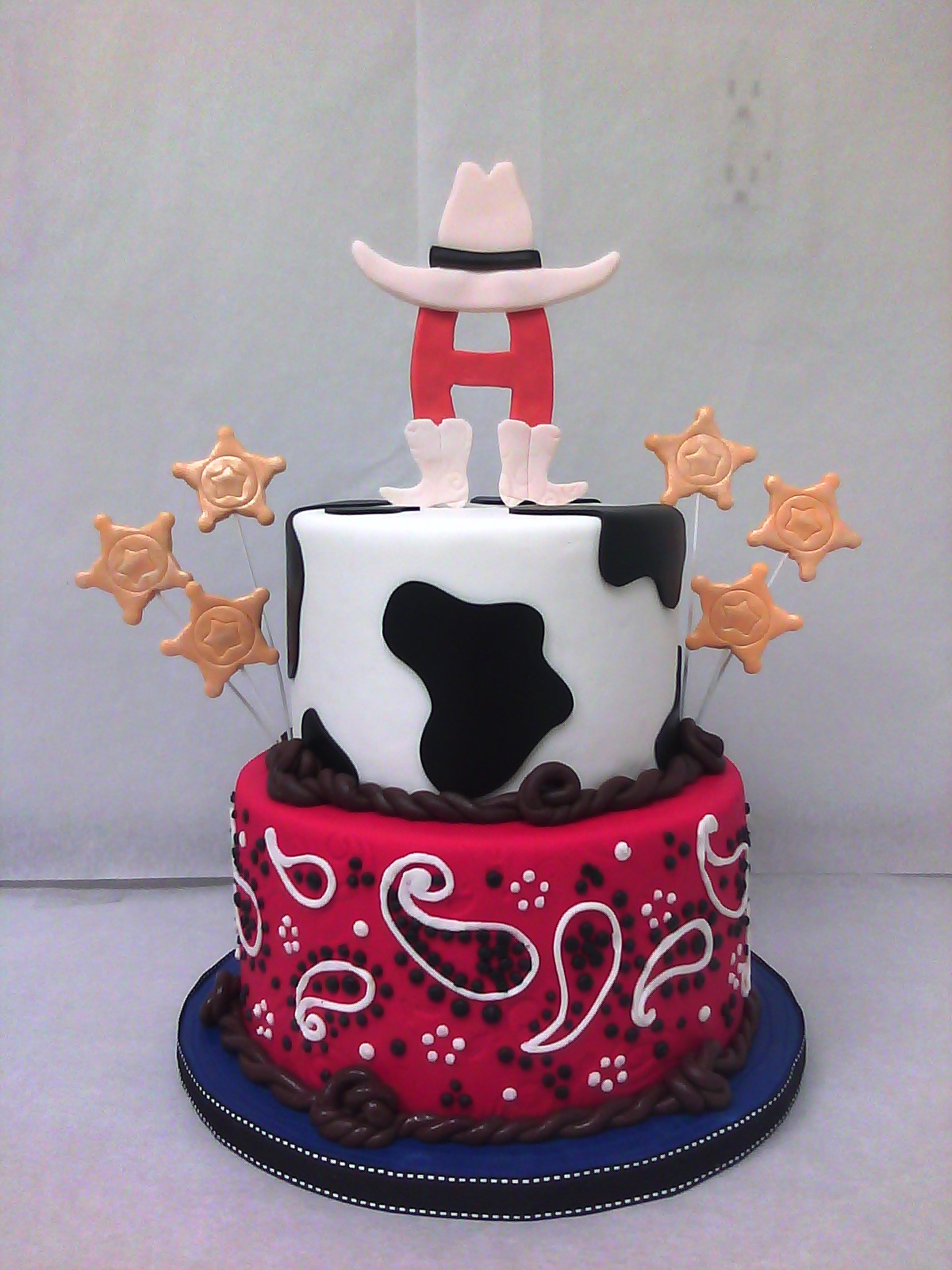 Cowboy Themed Birthday Cake Cowboy Themed Birthday Cake