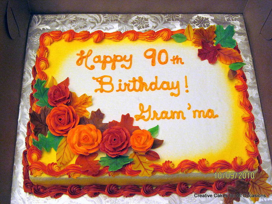 Fall Birthday Sheet Cakes Fall Birthday Sheet Cakes