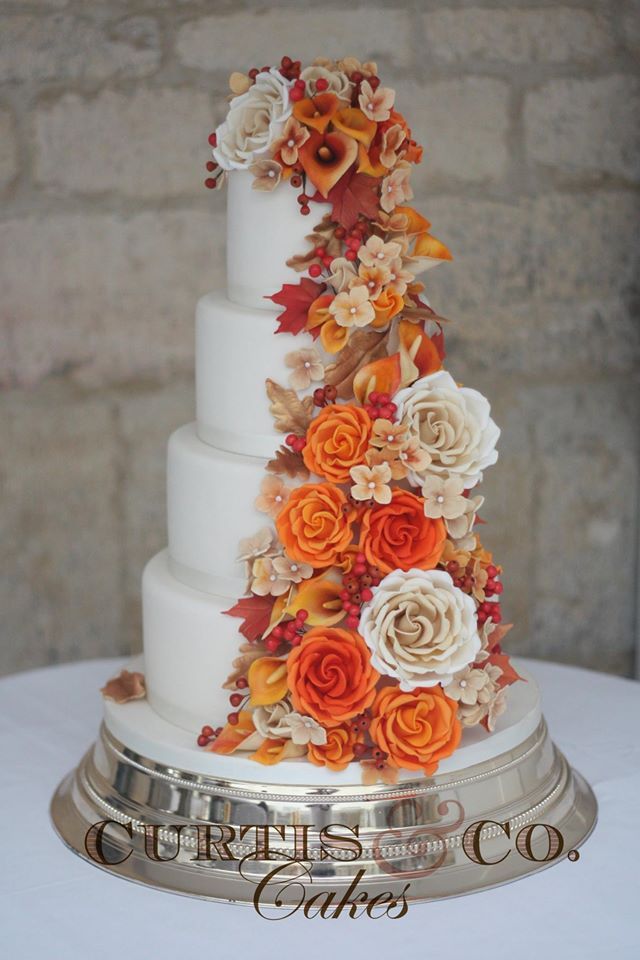 Fall Themed Wedding Cake Fall Themed Wedding Cake