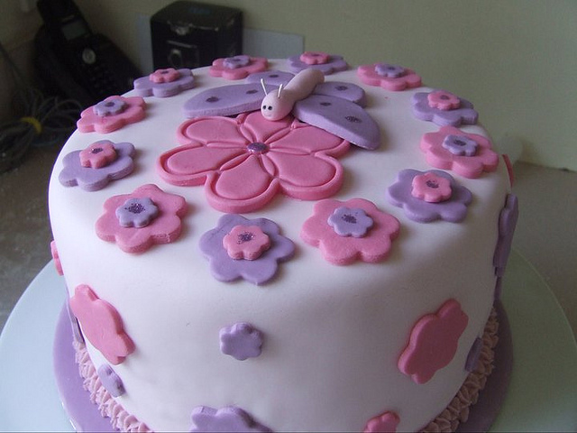 Fondant Butterflies Cake Fondant Butterflies Cake
