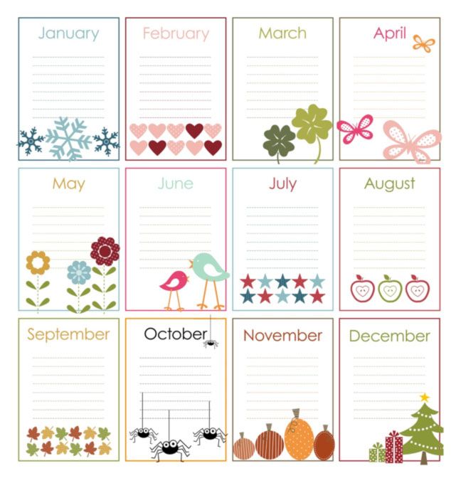 5 printable month birthday cakes photo printable birthday birthday calendar maker