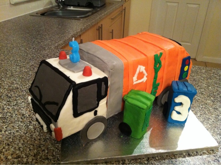 Garbage Truck Birthday Cake Garbage Truck Birthday Cake