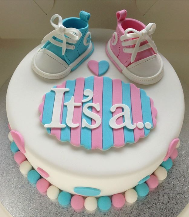 Gender Reveal Baby Shower Cake Gender Reveal Baby Shower Cake