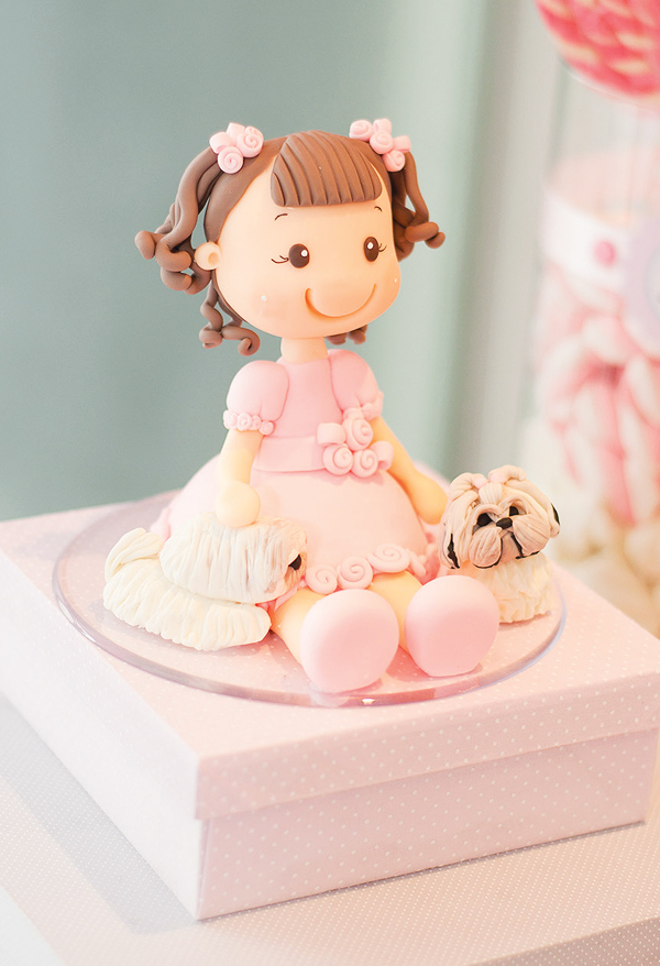 Girls Fondant Birthday Cake Girls Fondant Birthday Cake