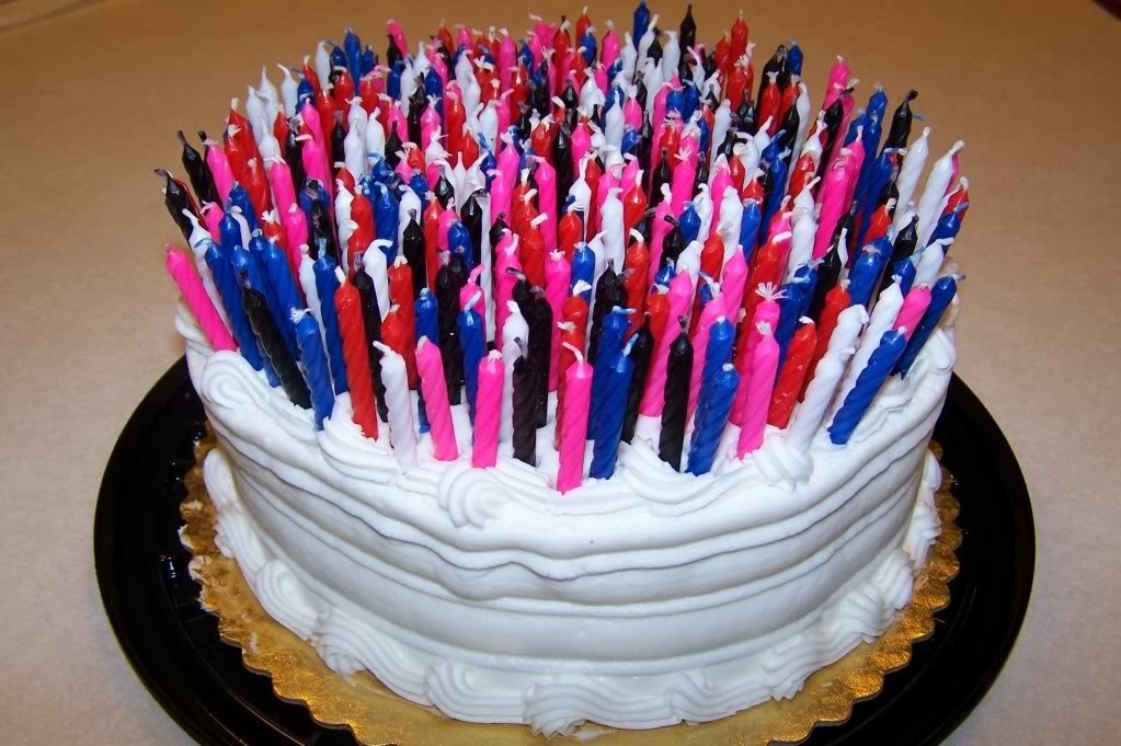 Happy Birthday Cake with Lots Candles Happy Birthday Cake with Lots Candles