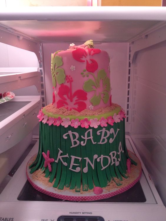 Hawaiian Luau Baby Shower Cake