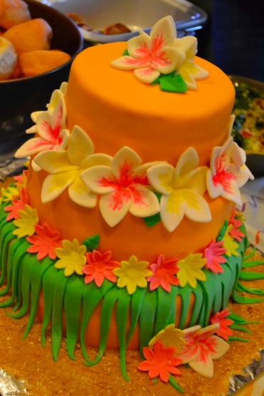 Hawaiian Luau Birthday Cake