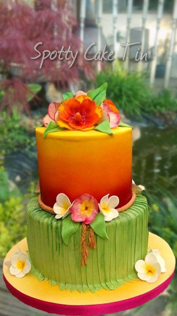 Hawaiian Theme Cake