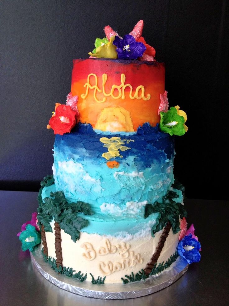 Luau Baby Shower Cake