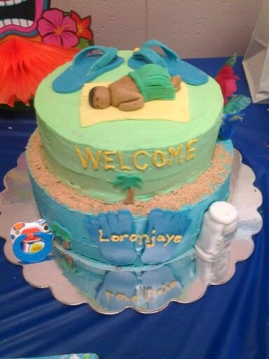 Luau Baby Shower Cake