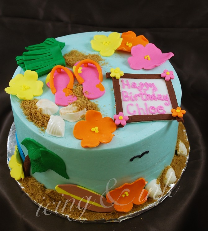 Luau Birthday Cake