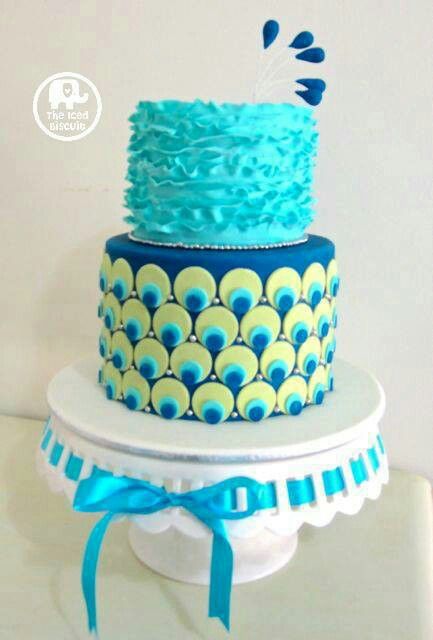 Peacock Baby Shower Cake Peacock Baby Shower Cake