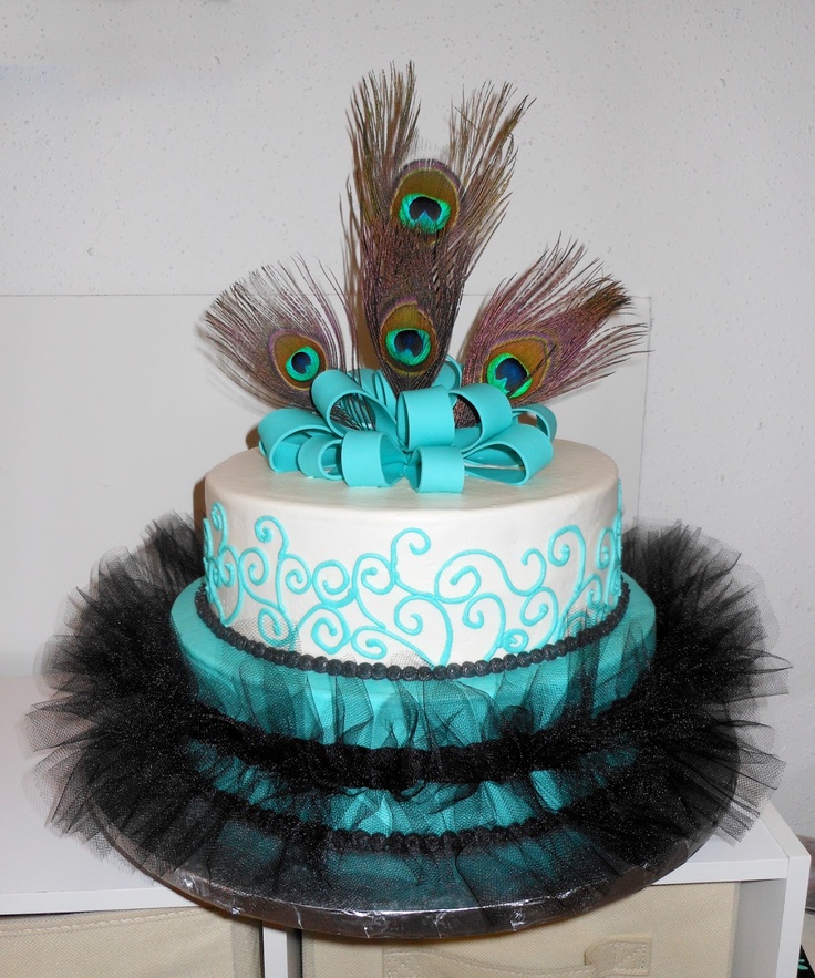 Peacock Feather Birthday Cake Peacock Feather Birthday Cake