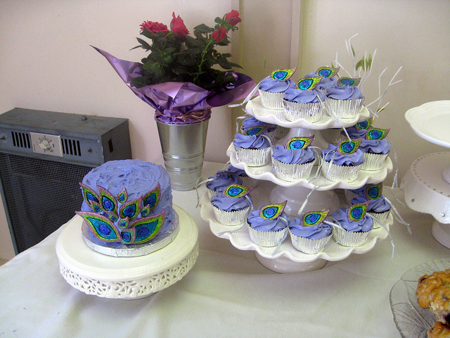 Peacock Themed Bridal Shower Cakes Peacock Themed Bridal Shower Cakes
