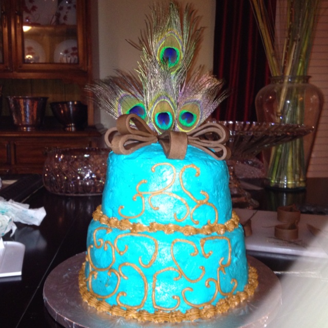 Peacock Themed Bridal Shower Cakes Peacock Themed Bridal Shower Cakes