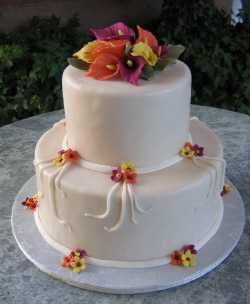 2 Tier Fondant Wedding Cake 2 Tier Fondant Wedding Cake