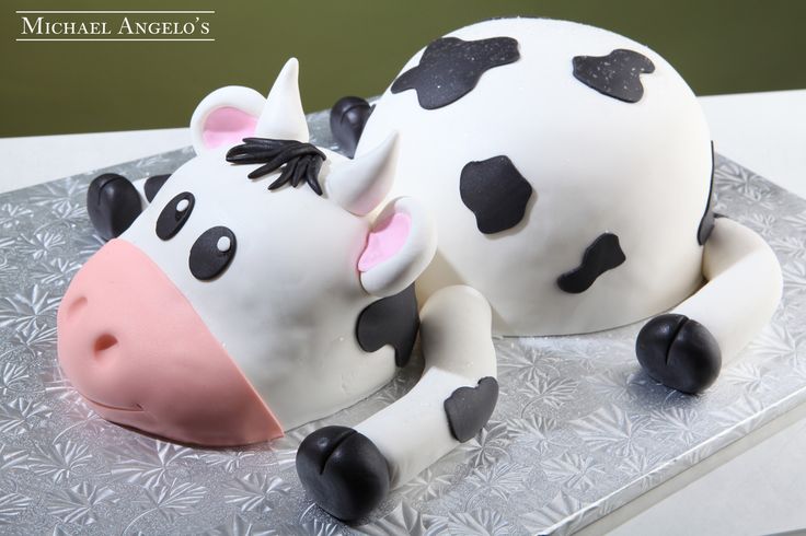 Baby Cow Birthday Cake Baby Cow Birthday Cake