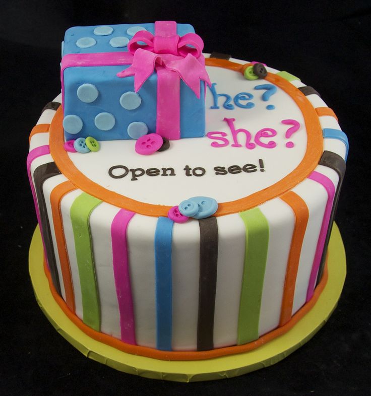 Baby Gender Reveal Cake Baby Gender Reveal Cake