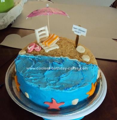 Beach Theme Birthday Cake Beach Theme Birthday Cake