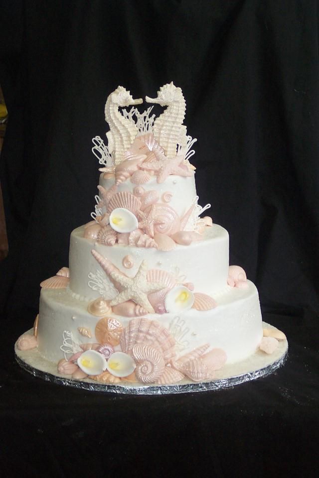 8 Photos of Seahorse Bridal Shower Cakes 8 Photos of Seahorse Bridal Shower Cakes