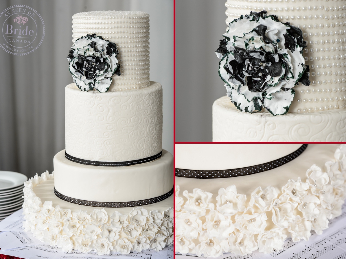 Black White Fondant Wedding Cake Black White Fondant Wedding Cake