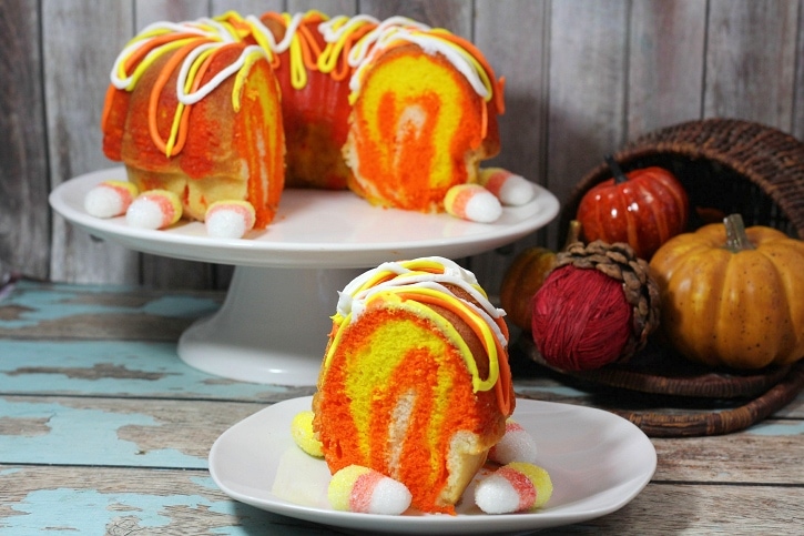 Candy Corn Bundt Cake Recipe