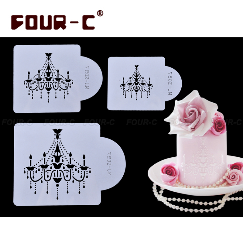 11 Christm Diy Stencils For Cupcakes Photo How To Make A Homemade Chandelier Cake Stencil