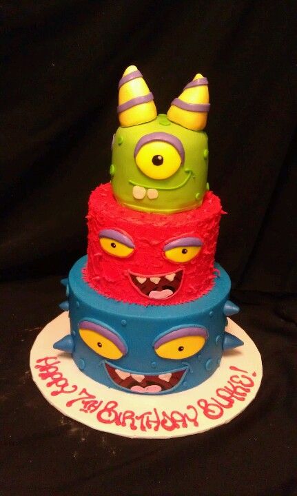 Cute Monster Birthday Cake Cute Monster Birthday Cake