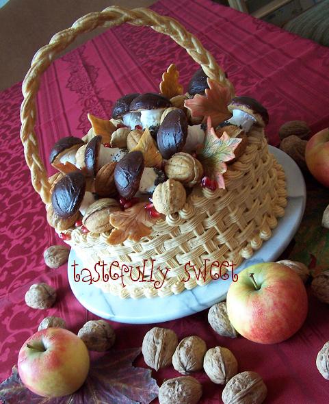Fall Birthday Cake Basket Fall Birthday Cake Basket