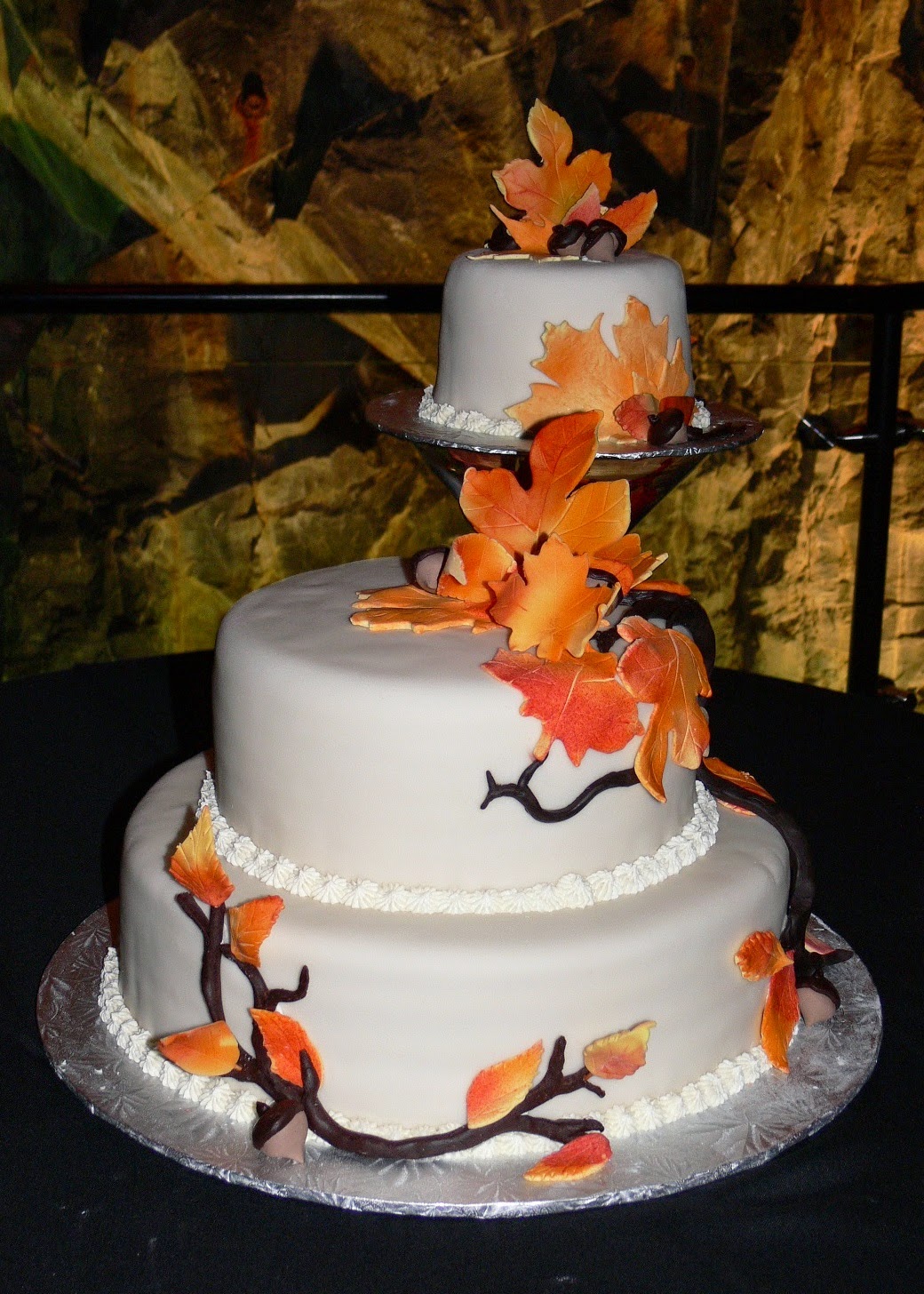 Fall Themed Wedding Cake
