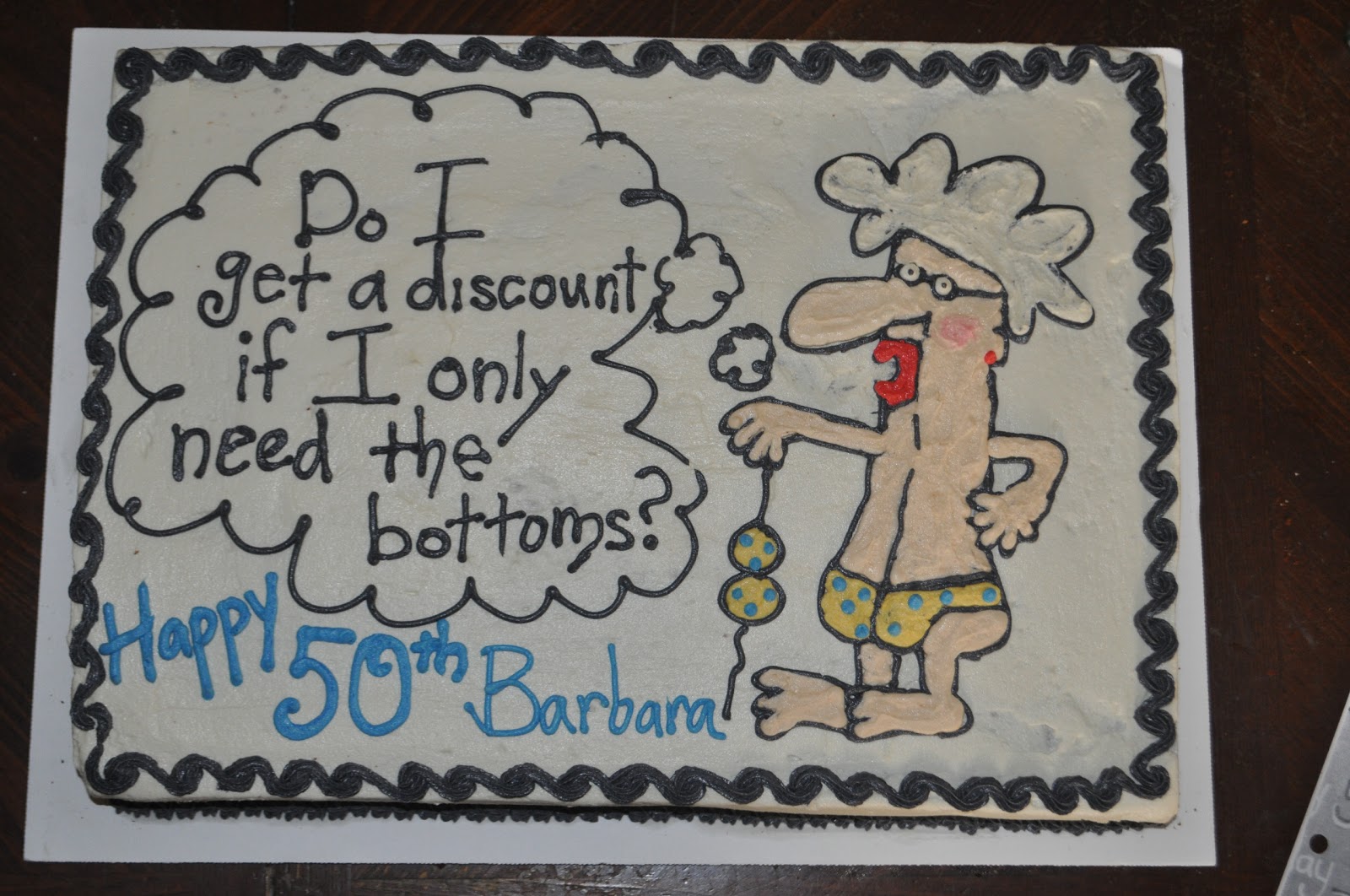 Funny 50th Birthday Cake