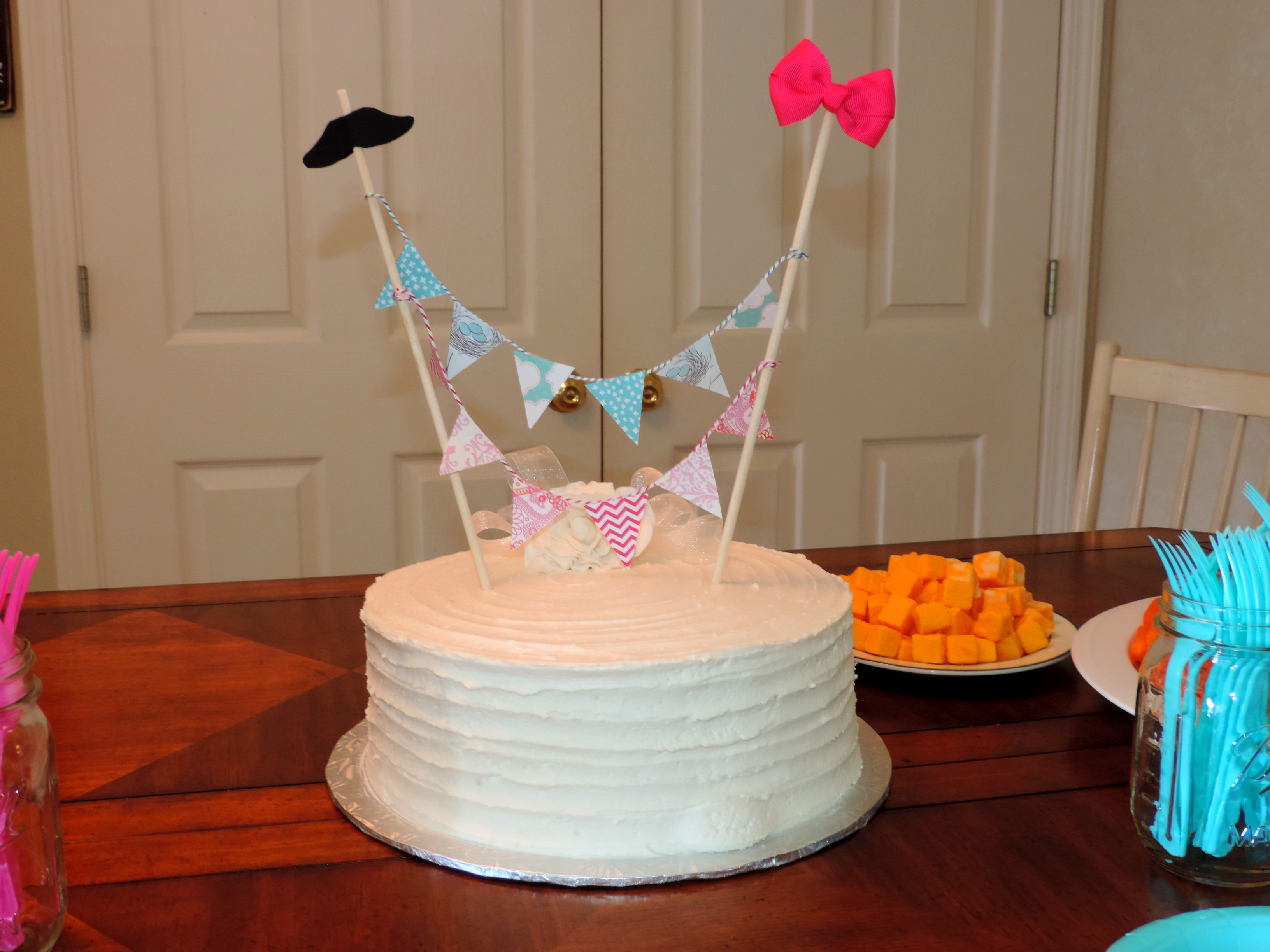 Gender Reveal Cake Bunting Gender Reveal Cake Bunting