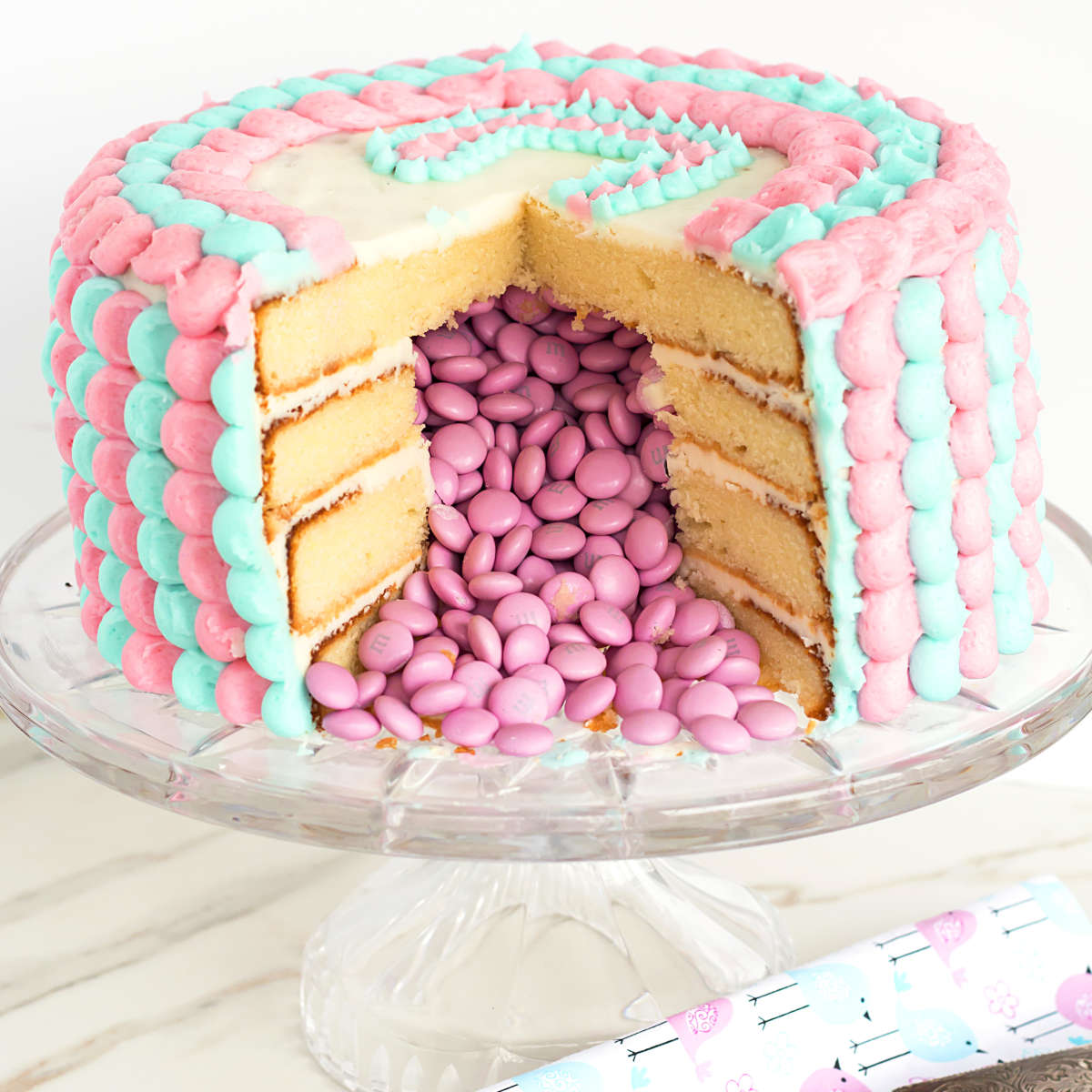 Gender Reveal Cake Gender Reveal Cake