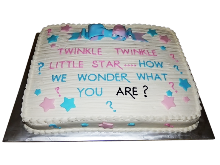 Gender Reveal Sheet Cake Gender Reveal Sheet Cake