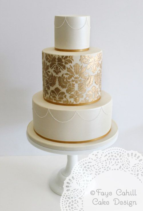 Gold Wedding Cake Stencil Gold Wedding Cake Stencil