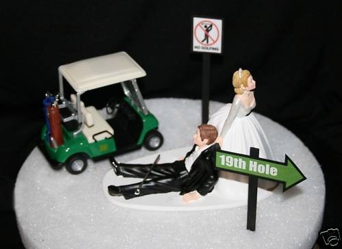 Golf Themed Wedding Cake Topper Golf Themed Wedding Cake Topper