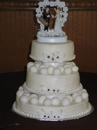 Golf Themed Wedding Cake Golf Themed Wedding Cake