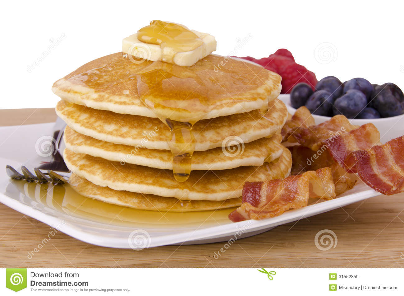 Pancake Stack with Bacon Pancake Stack with Bacon