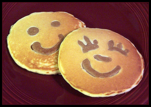 Pancake with Smiley Face Pancake with Smiley Face
