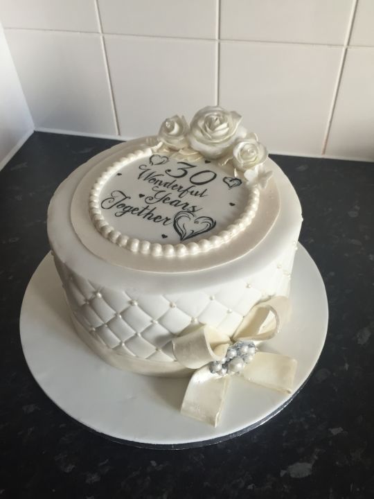 Pearl 30th Wedding Anniversary Cake Pearl 30th Wedding Anniversary Cake