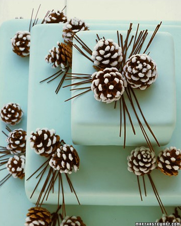Pine Cone Winter Wedding Cake Pine Cone Winter Wedding Cake