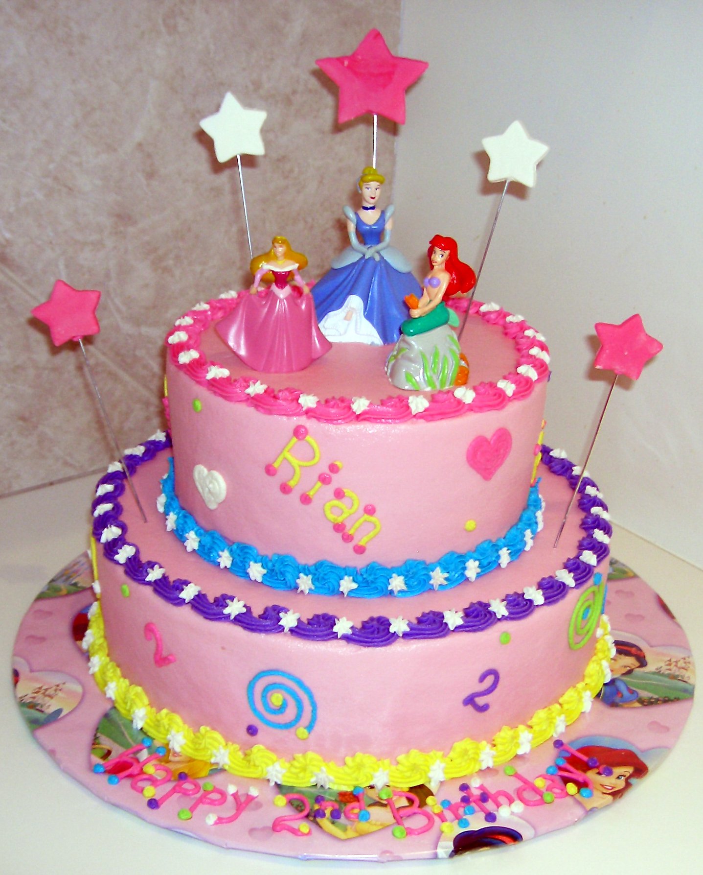 82 Birthday Cake With Disney Princess Disney Princess Birthday